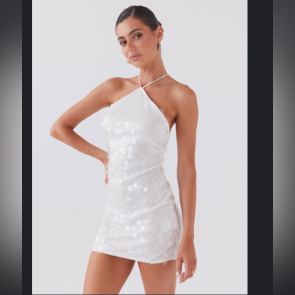 Glitz And Glamour Sequin Mini Dress - Crystal Cloud